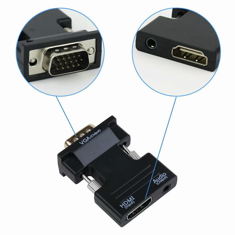 LEETOFISI VGA to HDMI Adapter Converter with Audio Chinese