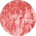 thumbnail image 1 of Ahgly Company Indoor Round Abstract Red Modern Area Rugs, 3' Round, 1 of 4