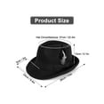 thumbnail image 5 of Deago Fedora Hats for Men Women Classic Short Brim Felt Manhatta Hat Panama Dress Fedora Hat with Feathers Band (Black), 5 of 9