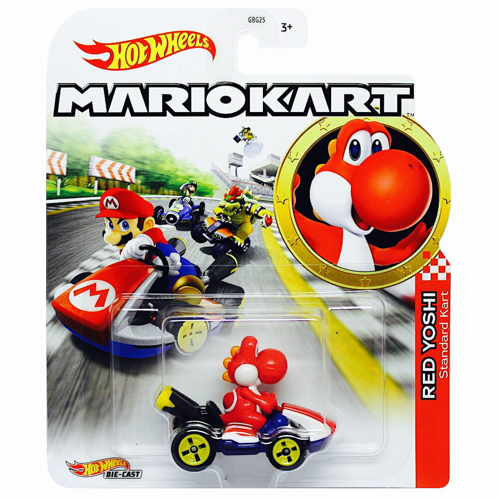 Super Mario Hot Wheels Kart 1:64 4 Diecast Cars Gift Pack Bowser Luigi Yoshi NEW 