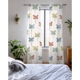thumbnail image 3 of Watercolor Dragonfly Sheer Curtains 84 Inch Length 2 Panels Set for Living Room/Bedroom, Country Farmhouse Animal Beige Kitchen Curtains Grommet Semi-Sheer Curtains Drapes Window Treatments 42"x84"x2, 3 of 7