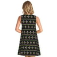 thumbnail image 6 of Lafuoo Mardi Gras Fleur de Lis Pattern Women's Sleeveless Dress, Round Tie Pocket Short Sleeve Dress Summer Clothing, Suitable for Vacation, Leisure, Work-3X-Large, 6 of 8