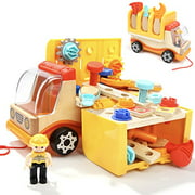 TOP BRIGHT Toddler Tools Toys Set pour 2 ans Garçon Cadeaux Camions