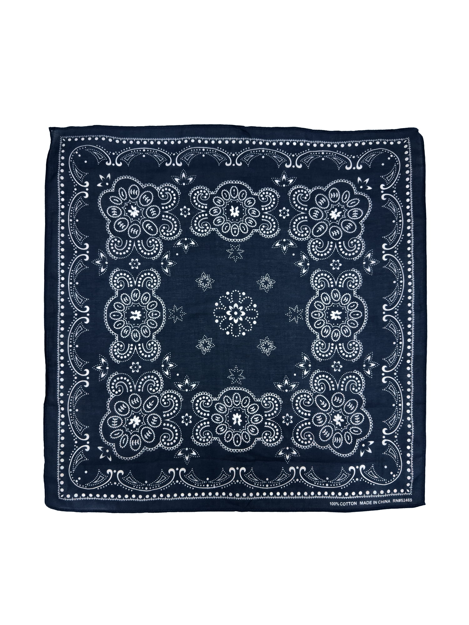 Time and Tru Women's Western Star Bandana, Blue Cove, One Size Fits Most