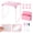 Pink, variant on Locker Accessories Kit, Organize School Supplies with Mirror Magnet Decor, with Pen Holder, Mirror, And Decorative Magnets for School Lockers In Elementary, Middle, High School(lxf)