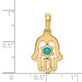 thumbnail image 2 of 14K Yellow Gold Turquoise Chamseh Pendant, 2 of 2