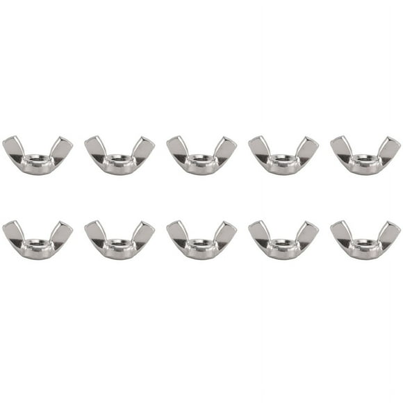 M6 Thread Dia Stainless Steel Wing nut Butterfly Wing Nuts 10 Pcs