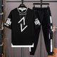 thumbnail image 3 of Conjuntos de pantalones superiores para exteriores, camiseta para hombre XL 5XL, chándal de tendencia 2024, trajes deportivos estéticos para correr, ropa holgada básica estampada para hombre, 3 of 5