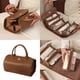 thumbnail image 2 of PU Leather Waterproof Cosmetic Bag with Multiple Compartments 4 In 1 Travel Makeup Organizer Toiletry Holder for Women, 2 of 4