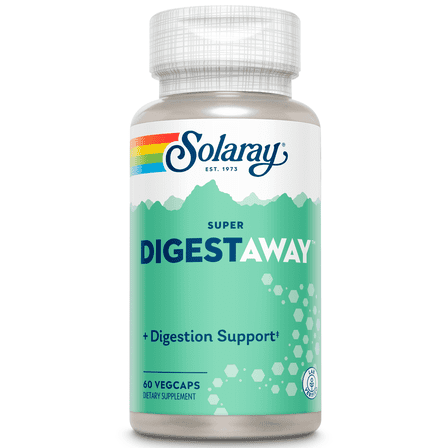 Solaray Super Digestaway Digestive Enzyme Blend | Healthy Digestion & Absorption of Proteins, Fats & Carbohydrates | Lab Verified | 60 VegCaps