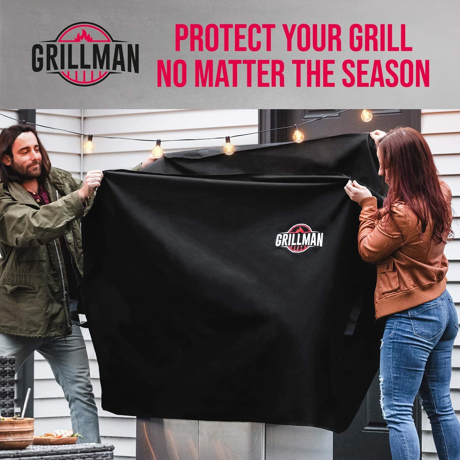 30 Inch Grillman Premium BBQ Grill Cover Heavy-Duty Gas Grill Cover for Weber 