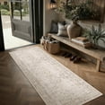 thumbnail image 2 of BERTHMEER 3'x8' Washable Runner Rugs for Hallway Kitchen Entryway Non-slip, Brown, 2 of 6