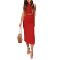 thumbnail image 1 of Conjunto Coordinado PRETTYGARDEN Top sin Mangas Rojo XL, 1 of 8