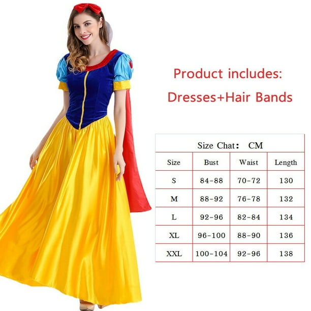 Vestido De Princesa Blancanieves Para Adultos Disfraz De Reina Cuento De Hadas Cosplay Vestidos De Dibujos Animados Fiesta De Halloween