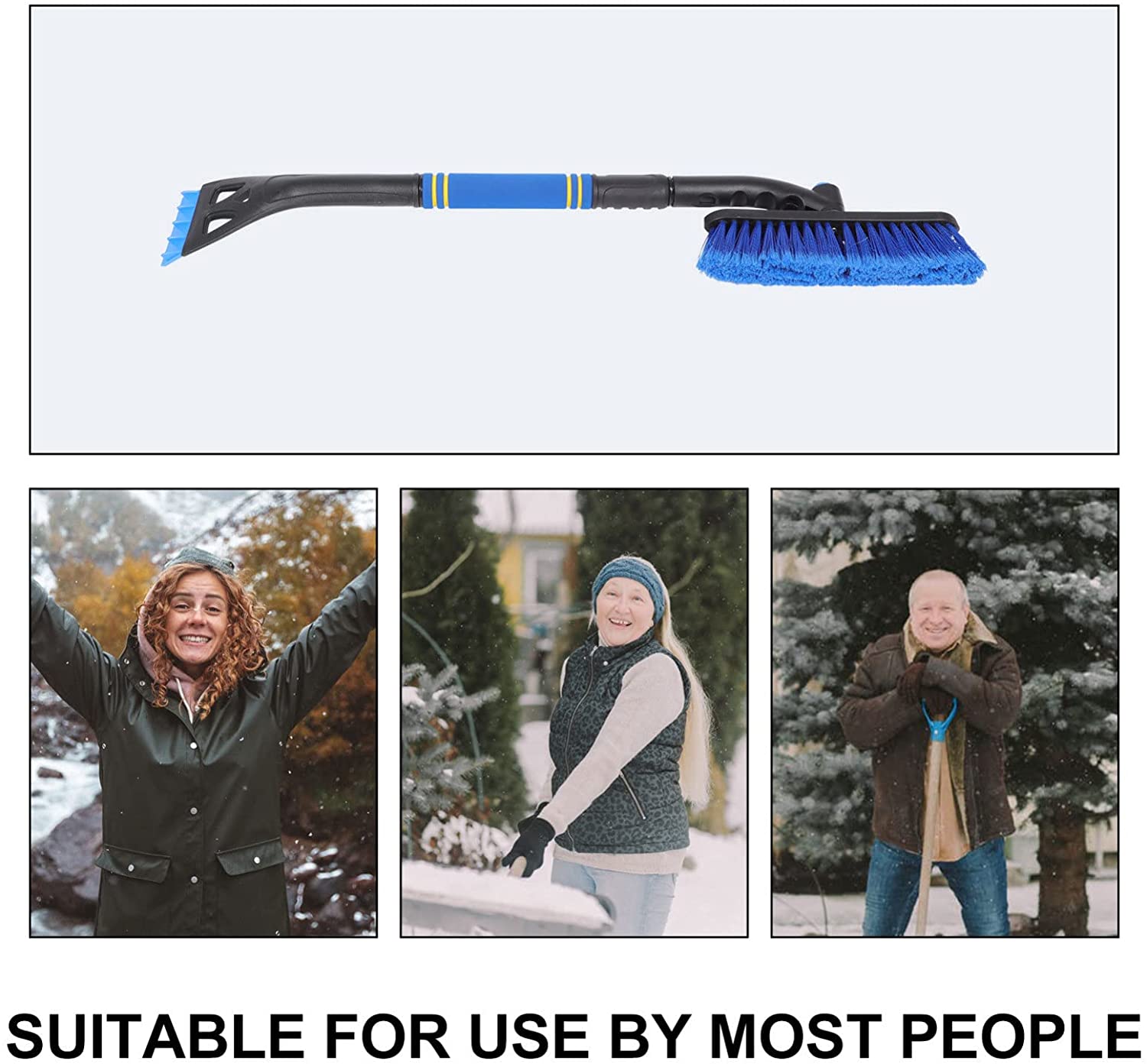 Brosse à Neige Télescopique Pour Voiture - Grattoir à Glace Et Enlève-Neige Pour Pare-brise