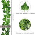 thumbnail image 3 of Guirnalda Lvy de plantas colgantes, 86 hojas, 24 pies, artificial, para el hogar, 3 of 8