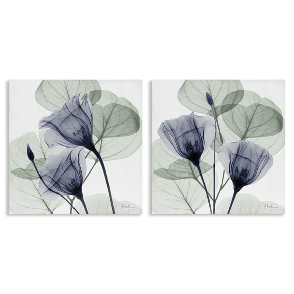 Stupell Industries Fading Florals & Herbs Floral Painting Wrapped Canvas Canvas Art Print Wall Art, 17 x 17, Set of 2