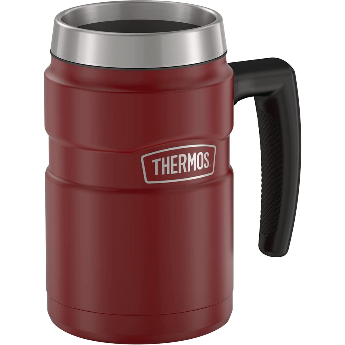  THERMOS Stainless King Vacuum-Insulated Travel Mug, 16 Ounce,  Rustic Red : Home & Kitchen