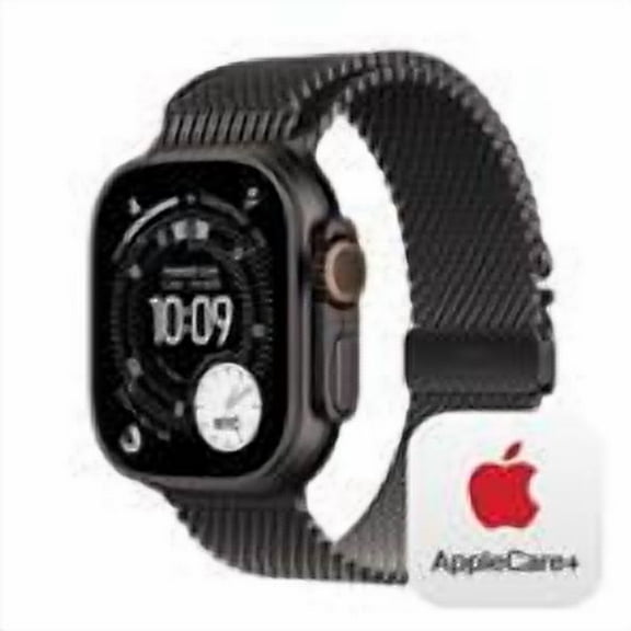 Apple Watch Ultra 3 GPS   Cellular 49mm Black Titanium Case with Black Titanium Milanese Loop - Medium - MF1Q4LW/A - (Fall 2025) - AppleCare Bundle