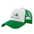thumbnail image 2 of St. Patrick's Day Baseball Cap, I Love Shenanigans Shamrock Print Trucker Hat, Adjustable Snapback Cap for Parade, Pub Crawl, Irish Festival, Funny Novelty Hat for Men and Women-Green, 2 of 7