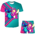 thumbnail image 1 of Niñas verano niño niñas Disney Stitch ropa 2 uds trajes niños ropa para niñas chándal traje para niñas niños ropa 4T Gao Jinjia LED, 1 of 2