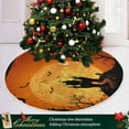 thumbnail image 6 of FMSHPON Halloween Night Xmas Christmas Tree Skirt Stand Mat for Holiday Party Decoration Indoor Outdoor 36 inches, 6 of 6