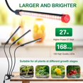 thumbnail image 3 of Clip Grow Lights for Seed Starting with Timer, Full Spectrum Brightest Plant Growing Lamps for Indoor Plants, Bonsai, Seedlings, 27 Watt Home Plug But Not 10W Adapter, 3 of 5