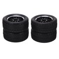 thumbnail image 4 of Juego de 4 neumáticos de goma delanteros traseros de 75 mm y llantas de 12 radios para coche todoterreno Wltoys 144001 1/14 RC, 4 of 8