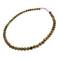 thumbnail image 3 of Tibetan Silver Women's Strand Necklace Jasper Gemstone Beaded Jewelry Gifts for Her 18.5", 3 of 7