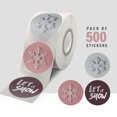 thumbnail image 2 of Easykart 500 Assorted Snowflake Stickers in Roll ,1.5 Inch Round Size , 3 Different Designs With Metallic Effect, 2 of 6