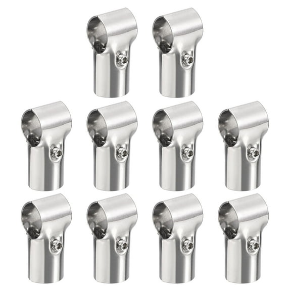 End Rails T Clamp 1-1/4" x 1-1/4", 10 Pcs Stainless Steel Chain Link Fence Clamps