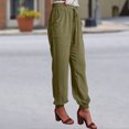 thumbnail image 4 of Pantalones holgados para mujer Pantalones de salón con cordón Color sólido Estilo casual Traje diario FLhrweasw Nuevo, 4 of 9