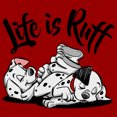 thumbnail image 2 of Men's One Hundred and One Dalmatians Life is Ruff Graphic Tee Red X Large, 2 of 5