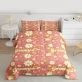 thumbnail image 2 of Homewish Kids Teens Vintage Groovy Flower Full Size Comforter Sets 3-Piece,Flying Butterflies Bedding Comforter Set,Cartoon Floral Rainbow Lightweight Bedding Sets,Ultra Soft Home Decor,Reversible, 2 of 8