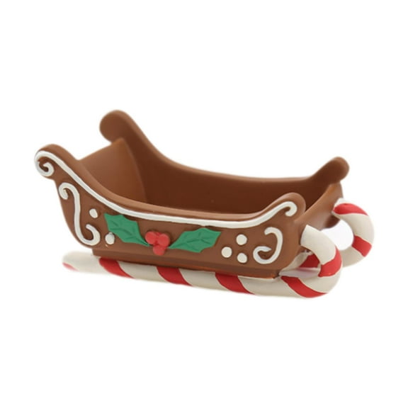 HILABEE Christmas Sleigh Decoration Miniature Sleigh Tabletop Santa Sleigh Sled Figurine for Shelf