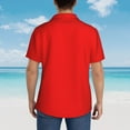 thumbnail image 6 of Fotbe Red Hawaiian Shirt For Men Unisex Summer Beach Casual Short Sleeve Cotton Linen Button Down Shirts-X-Large, 6 of 9