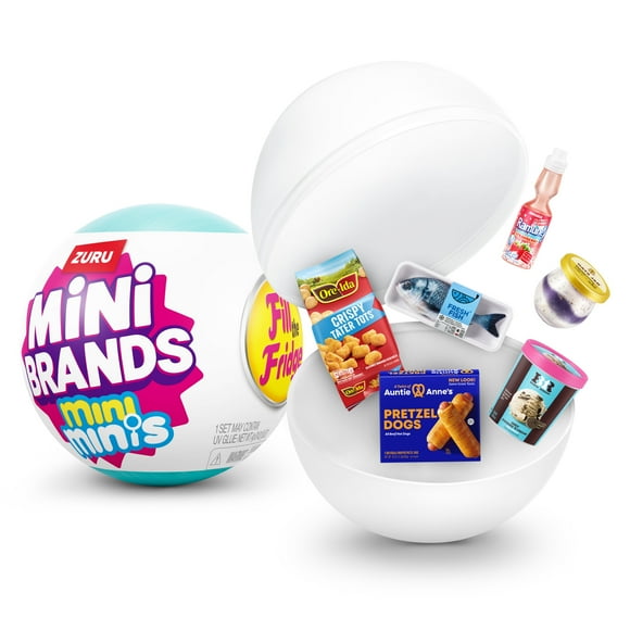 Mini Brands Fill the Fridge Mini Minis Série 1 Capsule de ZURU, Jouet miniature de collection, emballage aveugle, mini réplique, collectionneurs 8 ans et plus