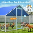 thumbnail image 2 of Sino Luban Metal Large Chicken Coop Run with Small Mesh Hardware Cloth for 20 Chickens/Ducks, Chicken Runs for Yard with Waterproof Cover, Chicken Enclosure Pen Outdoor, Walk-in Poultry Cage, 2 of 8