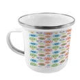 thumbnail image 2 of Modern Steel Camping Mug, Colorful Style Inspired Patterns with Flower Like Images Artwork, Printed Thermal Cup for Camping and Outdoor Activities, by Ambesonne, 2 of 2