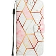 thumbnail image 6 of Case for iPhone XR, iPhone XR Wallet Case Cute with Kickstand Magnetic and Card Holder Leather Flip Protective Case for Women Compatible with iPhone XR Marble White, 6 of 12