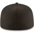thumbnail image 3 of Men's New Era Green Bay Packers Black on Black 59FIFTY Fitted Hat, 3 of 4