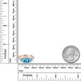 thumbnail image 3 of Gem Stone King 18K Rose Gold Plated Silver Swiss Blue Topaz 3 Stone Engagement Ring for Women (3.01 Cttw, Gemstone November Birthstone, Available in Size 5, 6, 7, 8, 9), 3 of 3