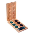 thumbnail image 4 of Juego de mesa Mancala de madera de 48 piedras, portátil, estrategia clásica, juego de mesa Mancala plegable para entretenimiento en viajes, niños, 4 of 8