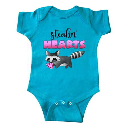 

Inktastic Valentine’s Day Stealin Hearts Cute Raccoon Gift Baby Boy or Baby Girl Bodysuit