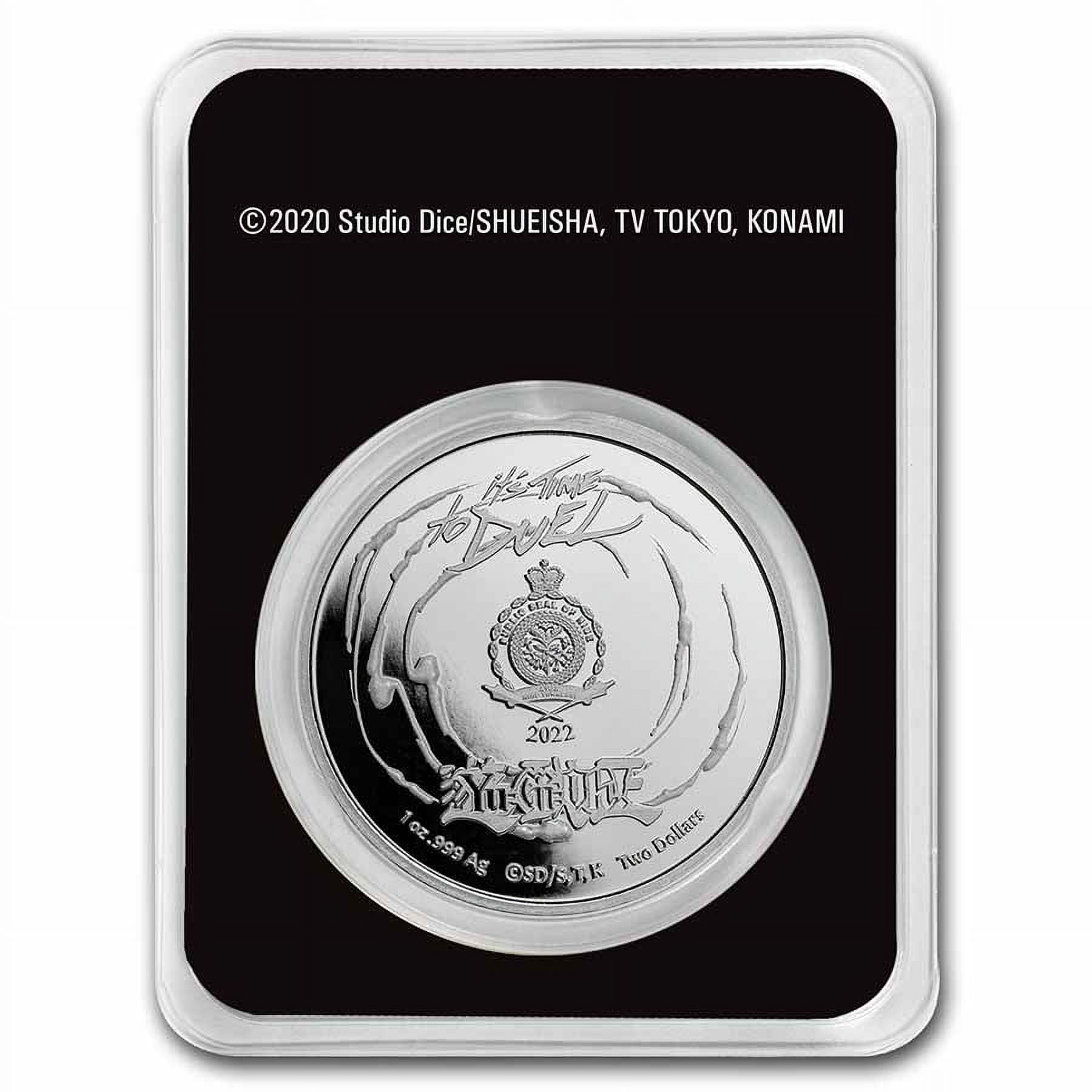 2022 Niue 1 oz Silver Yu-Gi-Oh! Game Flip Coin 25th Anniv