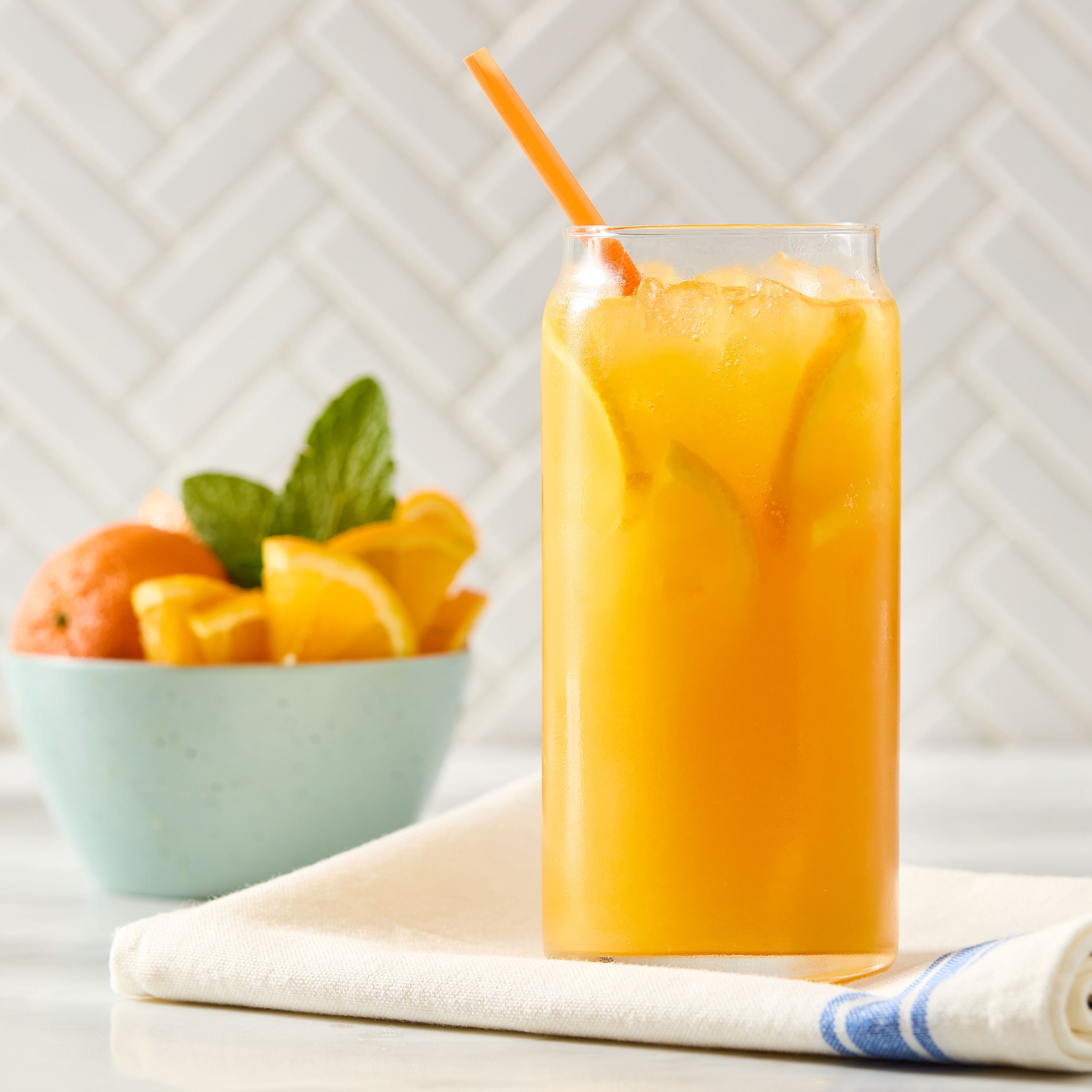 (8 pack) Great Value 100% Juice Orange Blend, 64 fl oz