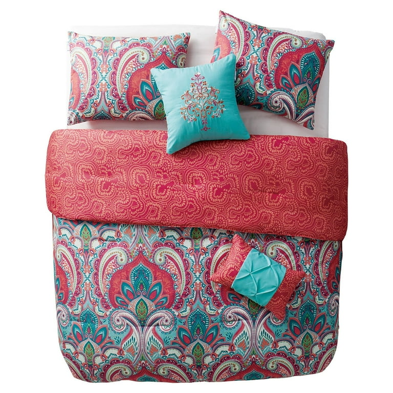 VCNY Home - King Quilt Set, 5-Piece Lightweight Reversible Medallion Quilt Set, Boho Room Décor (Yara Multicolor, King