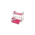 thumbnail image 3 of Metal Doll Bed Set - White Pink Bed with Daybed, Ladder & Bedding for 18" Dolls, 3 of 6