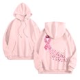 thumbnail image 5 of GEWSEY Women Hoodies Cancer Awareness Support Pink Ribbon with Butterfly Graphic Top Sweatshirt (Pink, L), 5 of 5