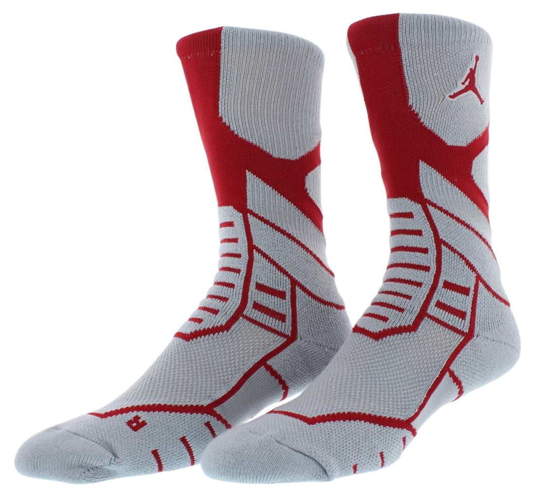 Jordan Mens Jumpman Flight Crew Socks Light Grey